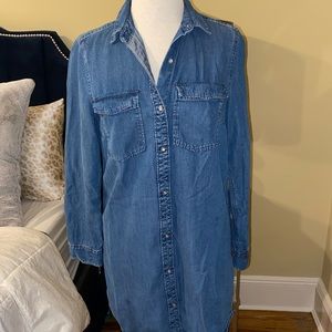 H & M denim shirt dress. Size 6.